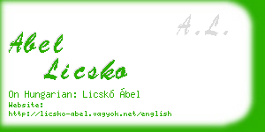 abel licsko business card
