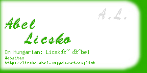 abel licsko business card